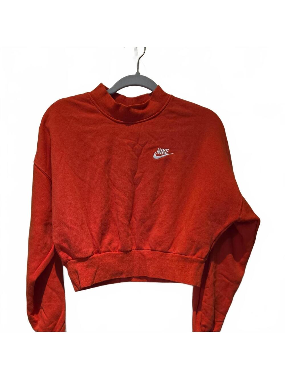 Nike Crew Neck Long Sleeve Magic Ember Orange Cropped Sweatshirt size small
